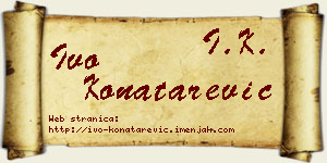 Ivo Konatarević vizit kartica
